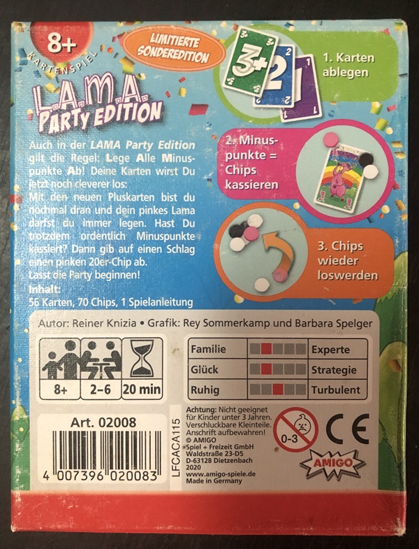 ラマパーティエディションのパッケージの裏面です。