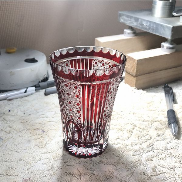 切子、タンブラー、コップ、高級、切子作家、オリジナル、美しい、伝統的な技法、