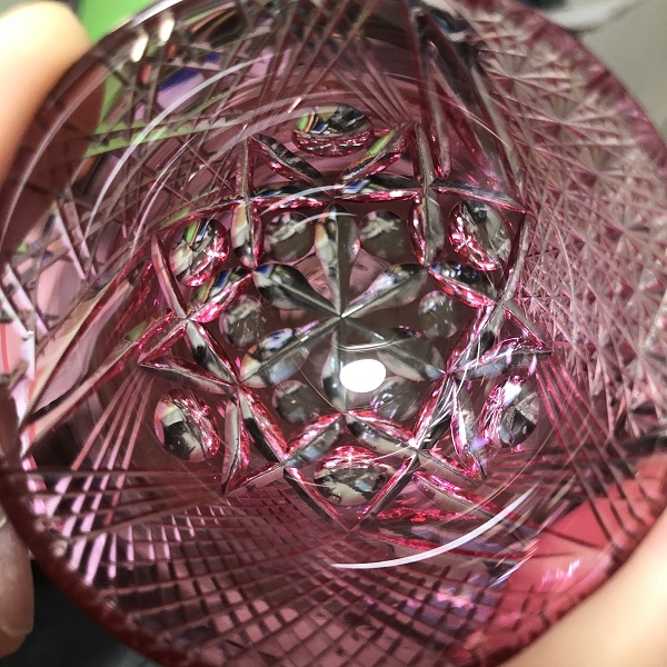 切子、ぐいのみ・希望の花、高級、ハイグレード、高い、江戸切子の技法、伝統的、切子作家