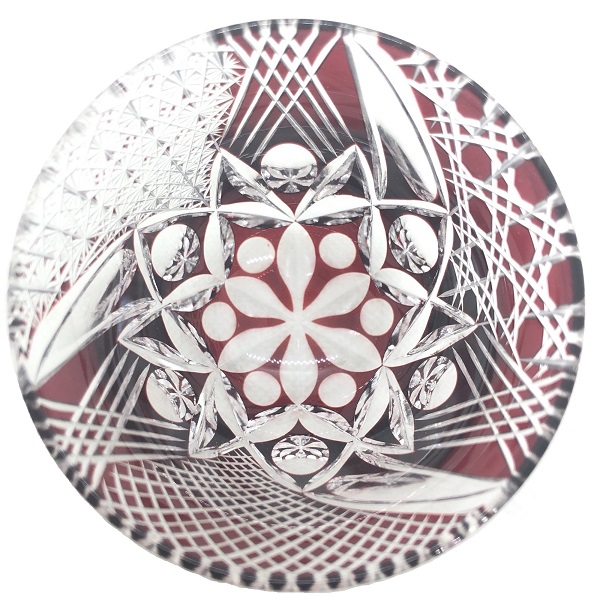 切子、ぐいのみ・希望の花、高級、ハイグレード、高い、江戸切子の技法、伝統的、切子作家