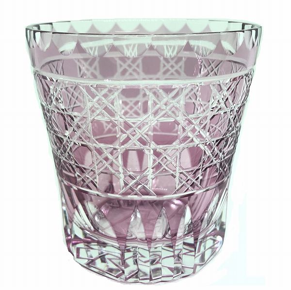 八角籠目天開ロックグラス、切子、切子作家、伝統的な製法、