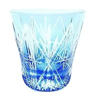 門松や扇、竹などを連想させる縁起の良いひし紋ロックグラス