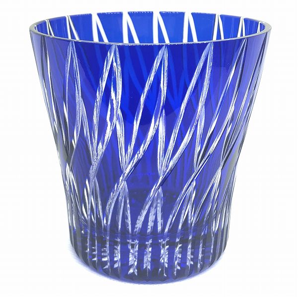 クロスロード天開ロックグラス、切子、伝統的な手法、コップ、切子作家、大きいグラス、