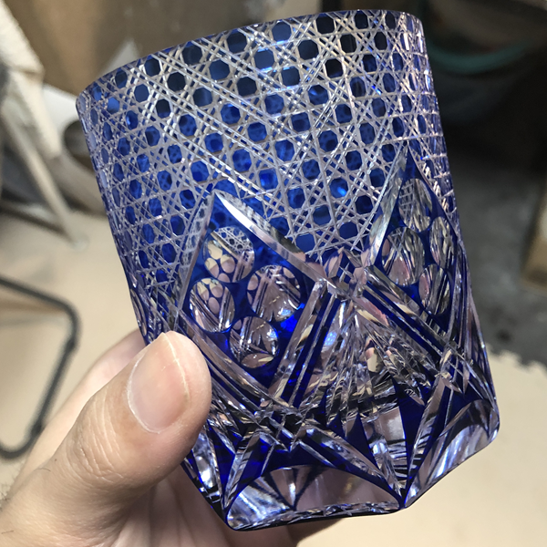 幻の八角籠目、切子、切子作家、伝統的、高級、最高級、