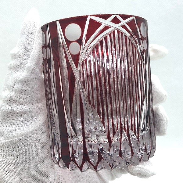 切子、ヴァーティカルロックグラス、ロックグラス、創作、贈り物、プレゼント、江戸切子