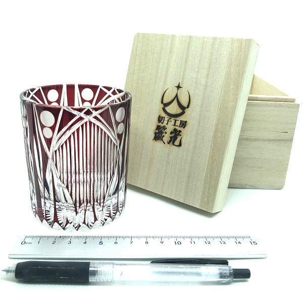 切子、ヴァーティカルロックグラス、ロックグラス、創作、贈り物、プレゼント、江戸切子